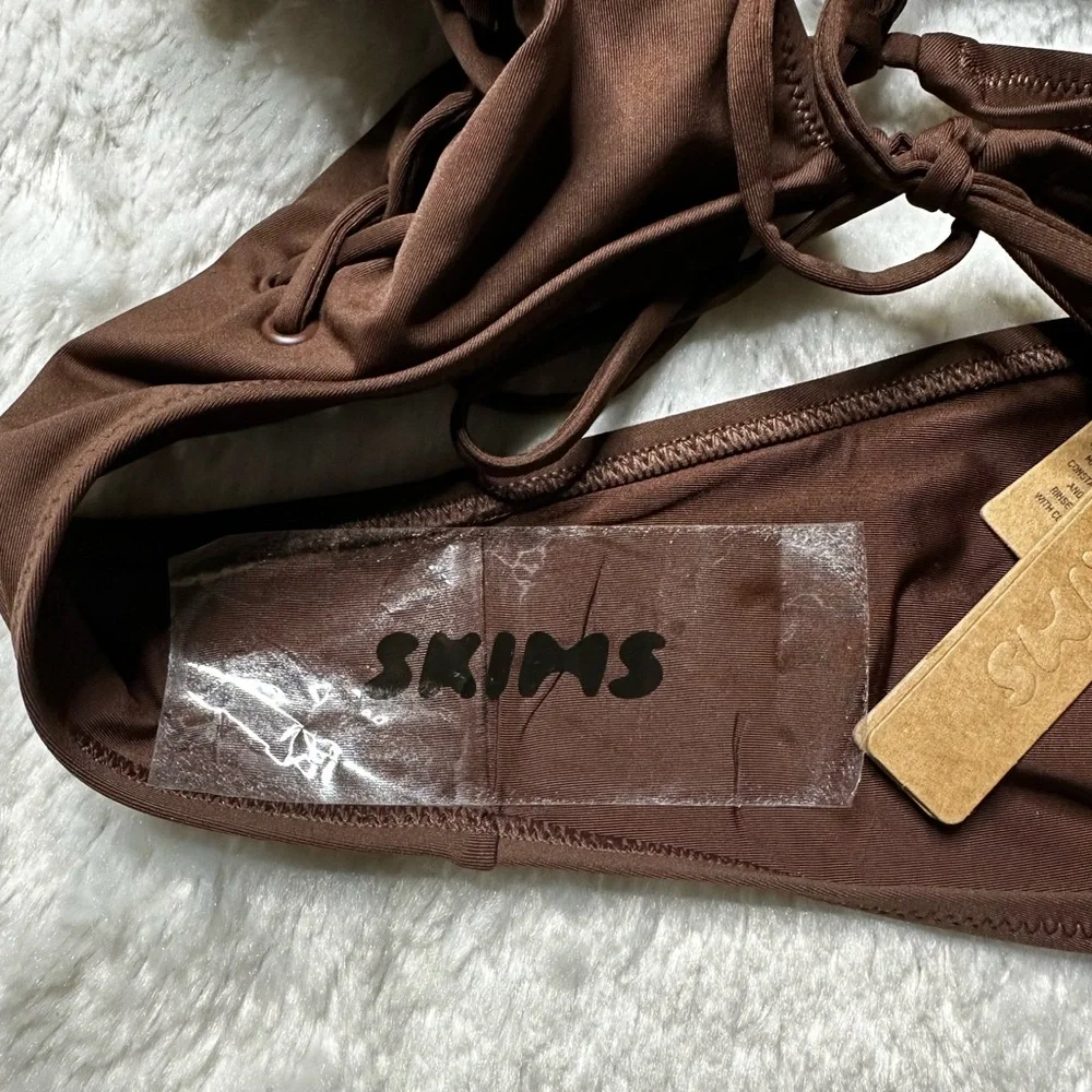 NWT Skims Signature Swim Lace Up Monokini in Cocoa Women’s M